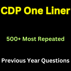CDP One Liner Questions