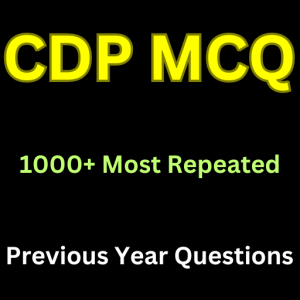 CDP Previous Year Questions