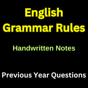 English Grammar Handwritten Notes
